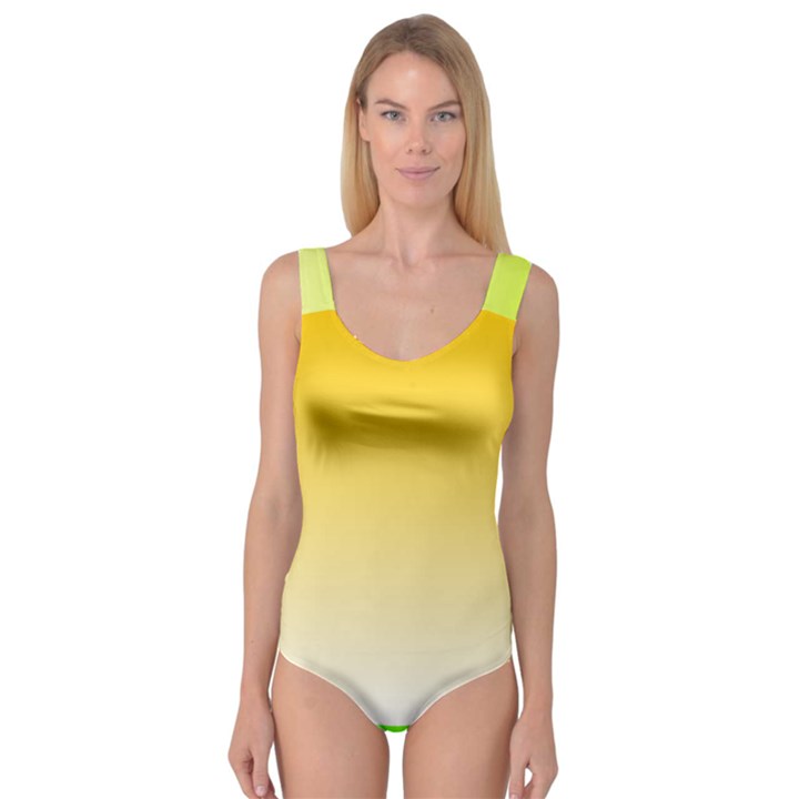 Gradient  green, yellow Princess Tank Leotard 