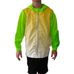 Gradient  Green, Yellow Kids  Hooded Windbreaker by 2607694c