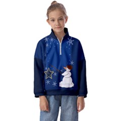 Snowman Kids  Half Zip Hoodie by 2607694c