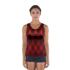 Muster Rot Schwarz Sport Tank Top  by 2607694c