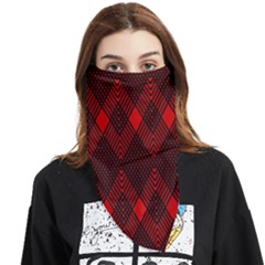 Muster Rot Schwarz Face Covering Bandana (triangle) by 2607694c