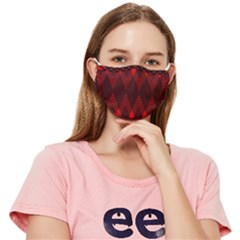 Muster Rot Schwarz Fitted Cloth Face Mask (adult) by 2607694c