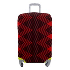 Pattern Black Red Luggage Cover (small) by 2607694c