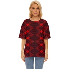 Pattern Black Red Oversized Basic T-shirt by 2607694c