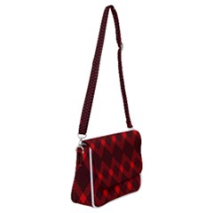 Pattern Red Black, Shoulder Bag With Back Zipper by 2607694c