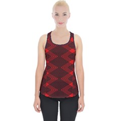 Pattern Rot Schwarz Piece Up Tank Top by dedoma