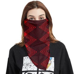 Pattern Rot Schwarz Face Covering Bandana (triangle) by dedoma