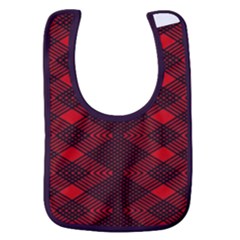 Pattern Rot Schwarz Baby Bib by dedoma