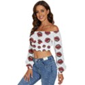 Muppets Animal pattern Long Sleeve Crinkled Weave Crop Top View2