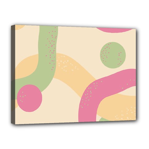 Line Pattern Dot Canvas 16  X 12  (stretched) by anzea