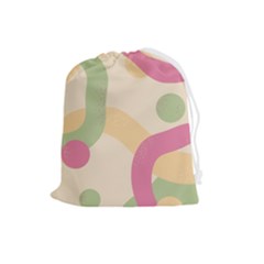 Line Pattern Dot Drawstring Pouch (large) by anzea