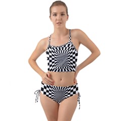 Optical Illusion Chessboard Tunnel Mini Tank Bikini Set by Ndabl3x