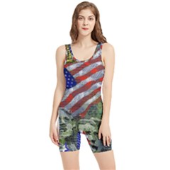 Usa United States Of America Images Independence Day Women s Wrestling Singlet by Ket1n9