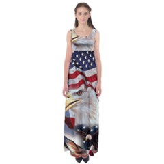 United States Of America Images Independence Day Empire Waist Maxi Dress by Ket1n9