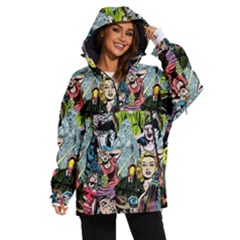 Vintage Horror Collage Pattern Women s Ski And Snowboard Waterproof Breathable Jacket by Ket1n9