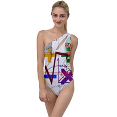 Mathematics Formula Physics School To One Side Swimsuit by Bedest