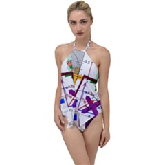 Mathematics Formula Physics School Go With The Flow One Piece Swimsuit by Bedest