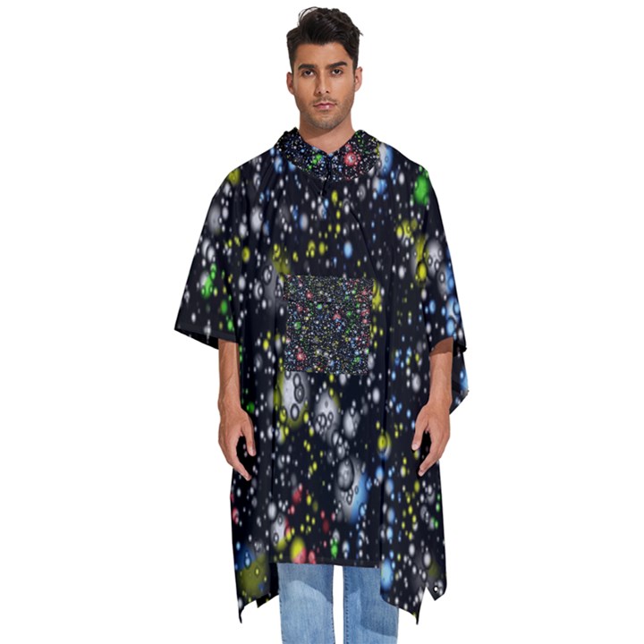 Universe Star Planet Galaxy Men s Hooded Rain Ponchos