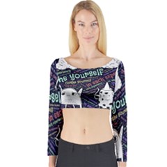 Experience Feeling Clothing Self Long Sleeve Crop Top by Paksenen