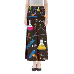 Science Lesson Flat Vector Seamless Pattern Full Length Maxi Skirt by Loisa77