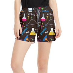 Science Lesson Flat Vector Seamless Pattern Women s Runner Shorts by Loisa77