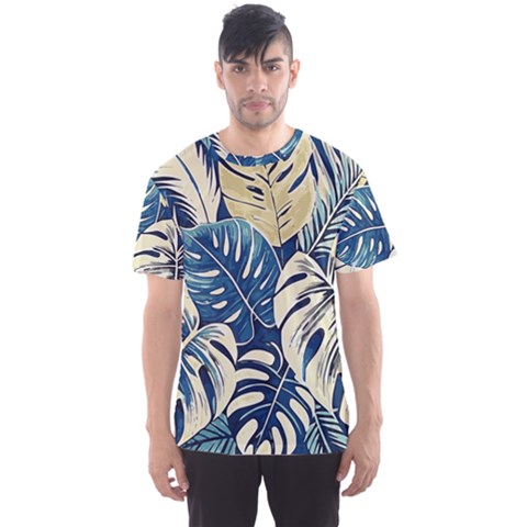 Abstract Art Tropical Leaves Men s Sport Mesh T-shirt by Valentinaart