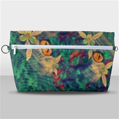 Illustrations Color Cat Flower Abstract Textures Orange Handbag Organizer by anzea