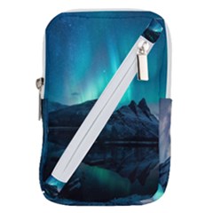 Aurora Borealis Mountain Reflection Belt Pouch Bag (large) by Grandong