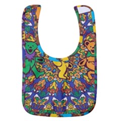 Dead Dancing Bears Grateful Dead Pattern Baby Bib by Grandong