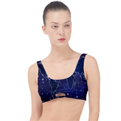 Blue World Map Starry Night Sky World Map Concept Art The Little Details Bikini Top by Loisa77