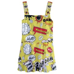 Cartoon Comics Pattern Kids  Layered Skirt Swimsuit by Loisa77