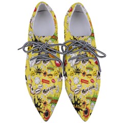 Cartoon Comics Pattern Pointed Oxford Shoes by Loisa77