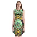 Monkey Tiger Bird Parrot Forest Jungle Style Sleeveless Chiffon Dress   View1