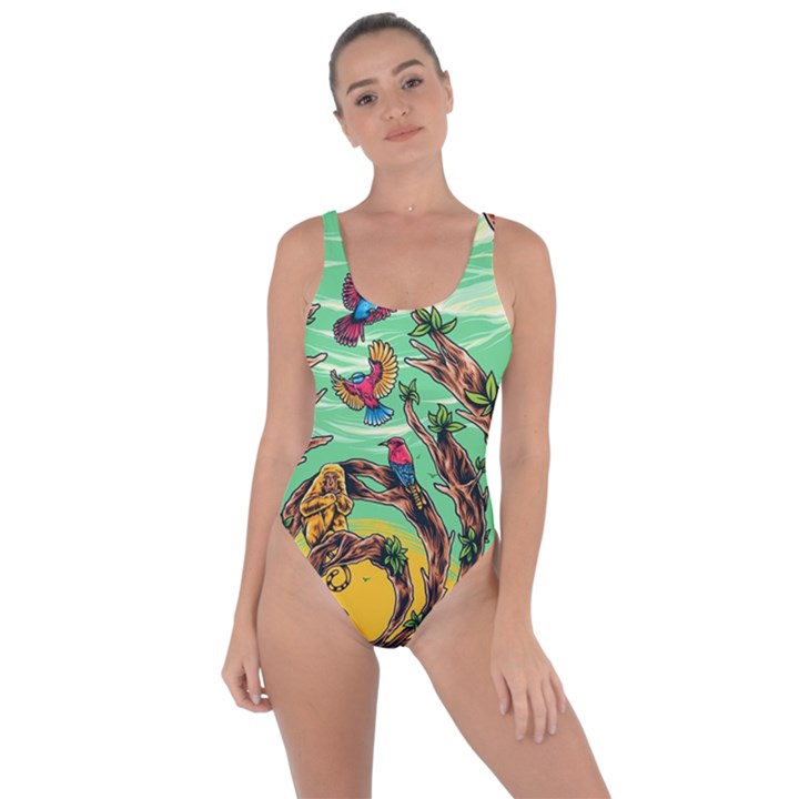 Monkey Tiger Bird Parrot Forest Jungle Style Bring Sexy Back Swimsuit