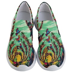 Monkey Tiger Bird Parrot Forest Jungle Style Women s Lightweight Slip Ons by Grandong