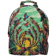 Monkey Tiger Bird Parrot Forest Jungle Style Mini Full Print Backpack by Grandong