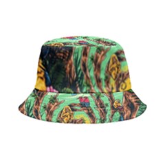 Monkey Tiger Bird Parrot Forest Jungle Style Bucket Hat by Grandong