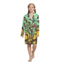 Monkey Tiger Bird Parrot Forest Jungle Style Kids  Long Sleeve Velvet Lounge Robe View1