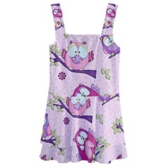 Owls Bird Animal Pattern Kids  Layered Skirt Swimsuit by Loisa77