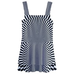 Circles Checkered Abstract Abstraction Art Kids  Layered Skirt Swimsuit by Loisa77