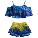 Night Skiing Colored Dead Grateful Lights Mountain Kids  Off Shoulder Skirt Bikini View2