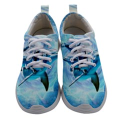 Dolphin Blue Fantasy Women Athletic Shoes by Loisa77