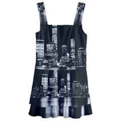 Nyc New York Skyline City Buildings Kids  Layered Skirt Swimsuit by Loisa77