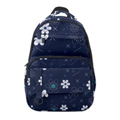 Blue Background Abstract Seamless Carry-on Travel Backpack by Loisa77