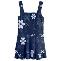 Blue Background Abstract Seamless Kids  Layered Skirt Swimsuit by Loisa77