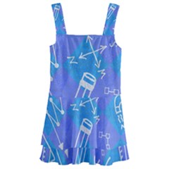 Background Abstract Texture Pattern Kids  Layered Skirt Swimsuit by Loisa77