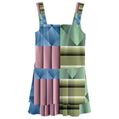 Patchwork Tile Pattern Mosaic Kids  Layered Skirt Swimsuit by Loisa77