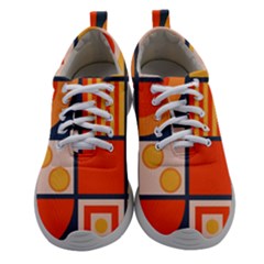 Square Shapes Pattern Design Women Athletic Shoes by Loisa77