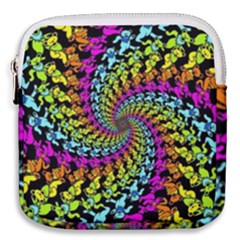 3d Grateful Dead 90 s Neon Dancing Bears Mini Square Pouch by Perong