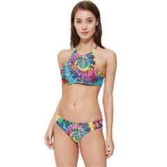 Tie Dye Grateful Dead Bears Banded Triangle Bikini Set by Perong